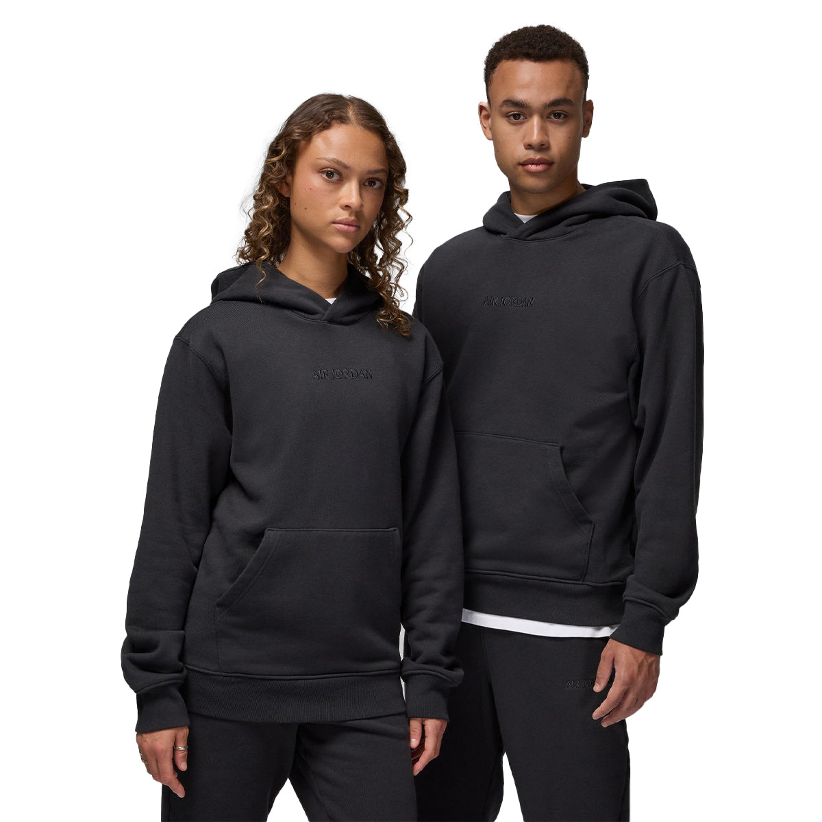 Wordmark Mens Fleece Pullover Hoodie 'Black'