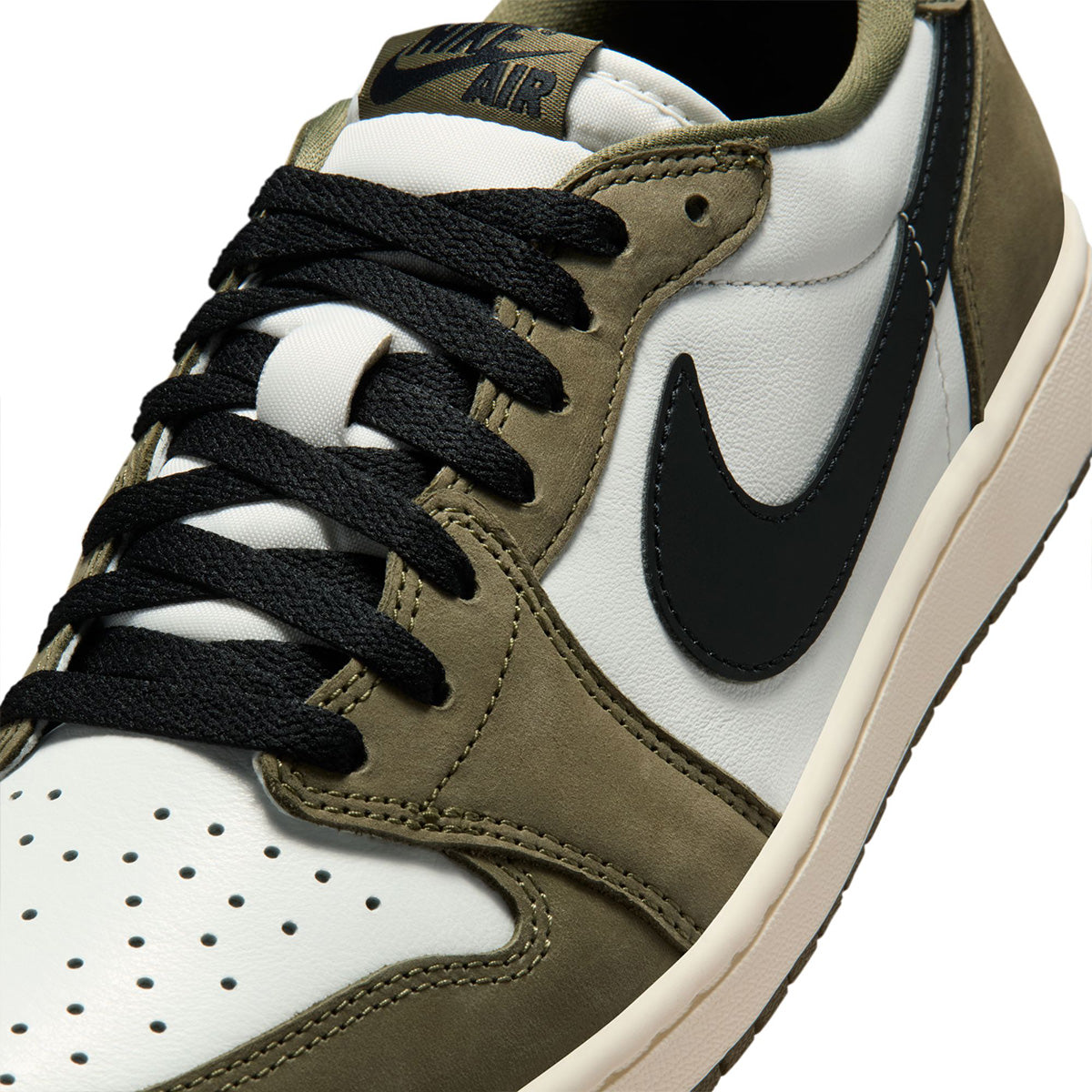 AIR JORDAN 1 RETRO LOW OG 'MEDIUM OLIVE/BLACK-SUMMIT WHITE-SAIL'