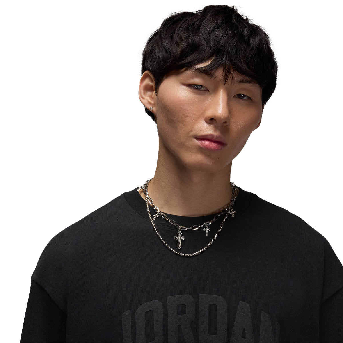 Flight Essentials Boxy Short Sleeve Crew T-Shirt 'Black/Black'