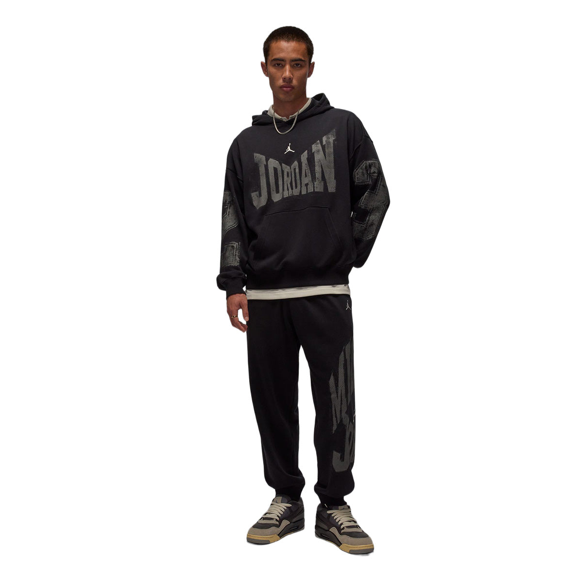 Brooklyn Men's Collegiate Pullover Hoodie 'Black/Sail'