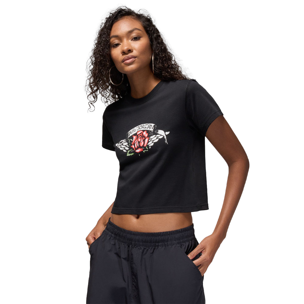 Flight Women's Slim-Fit Graphic T-Shirt 'Black/White'