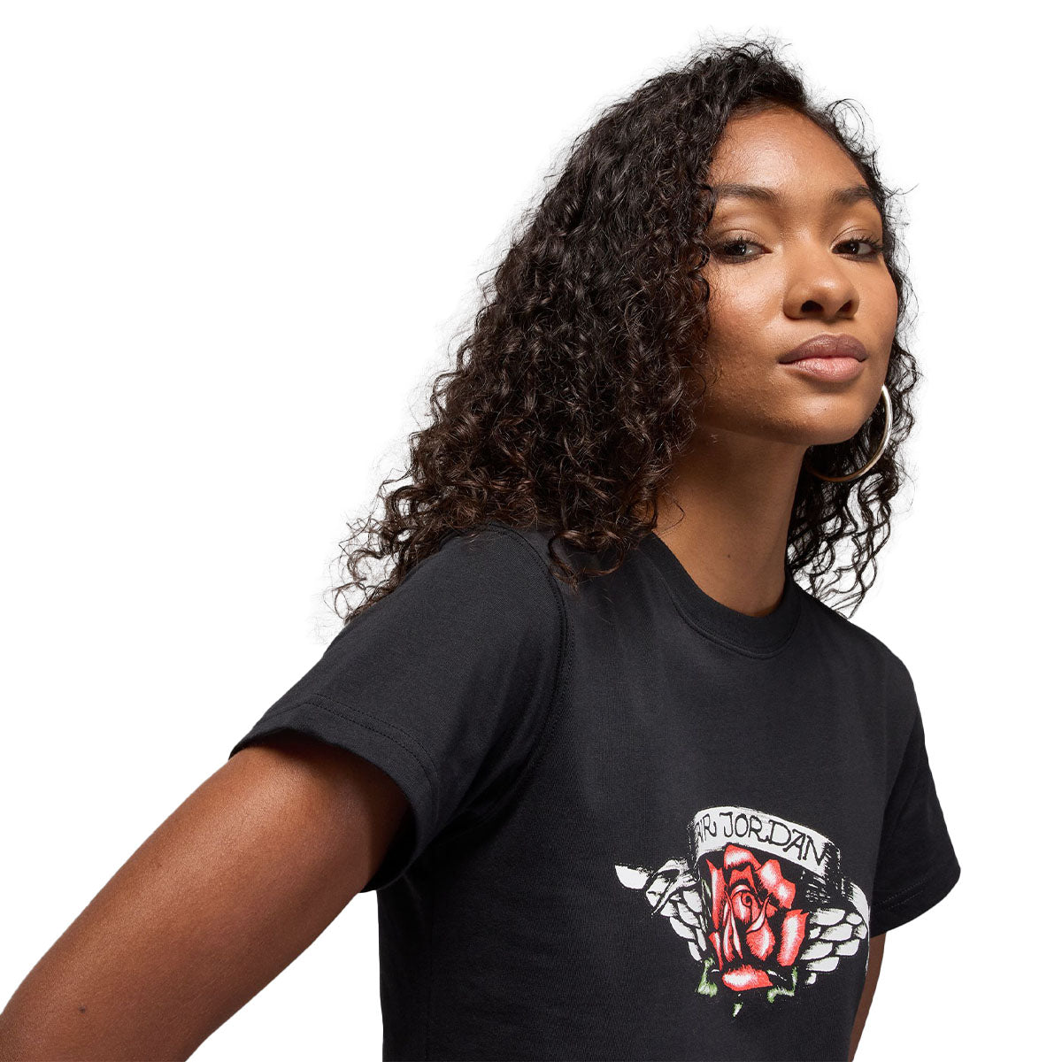 Flight Women's Slim-Fit Graphic T-Shirt 'Black/White'