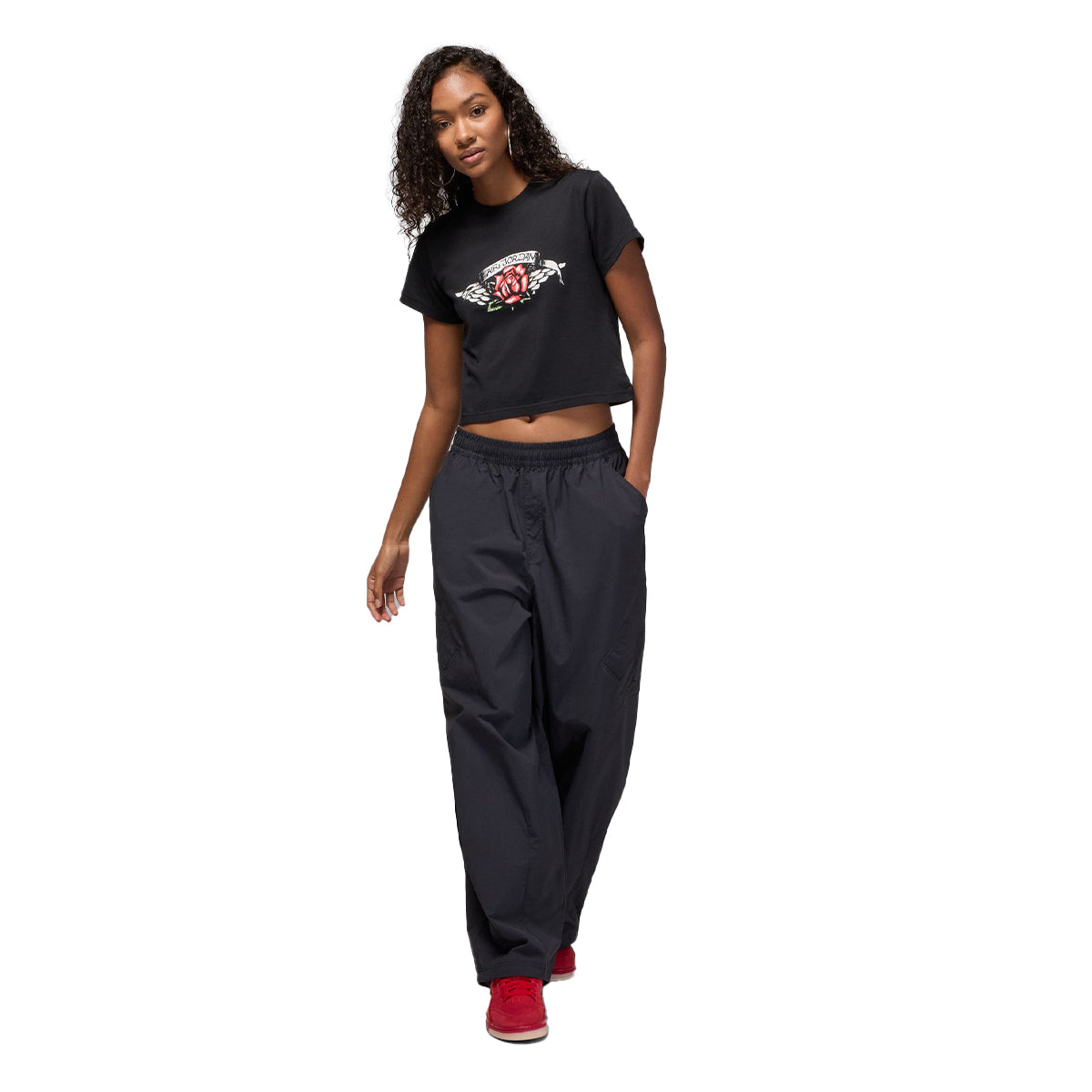 Flight Women's Slim-Fit Graphic T-Shirt 'Black/White'