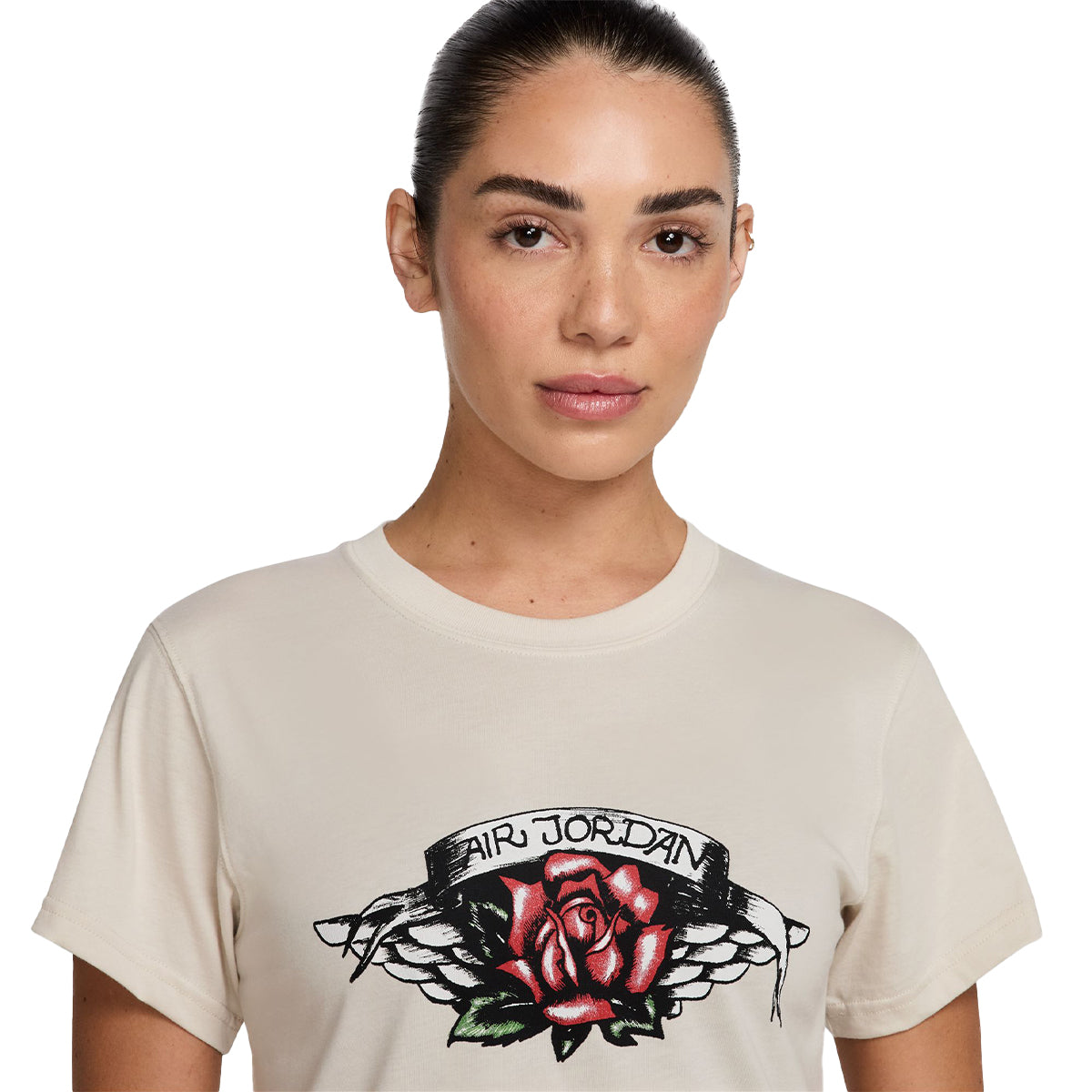 Flight Women's Slim-Fit Graphic T-Shirt 'Light Orewood Brown/Black'