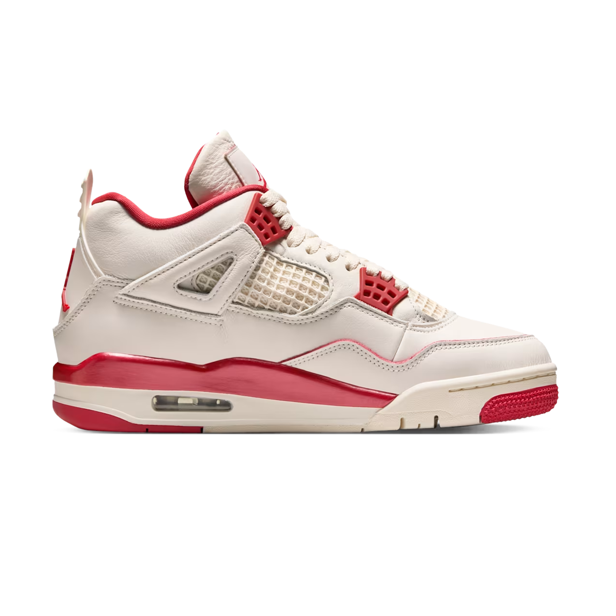 Wmns Air Jordan 4 Retro 'PALE IVORY/SIERRA RED/TOUGH RED'