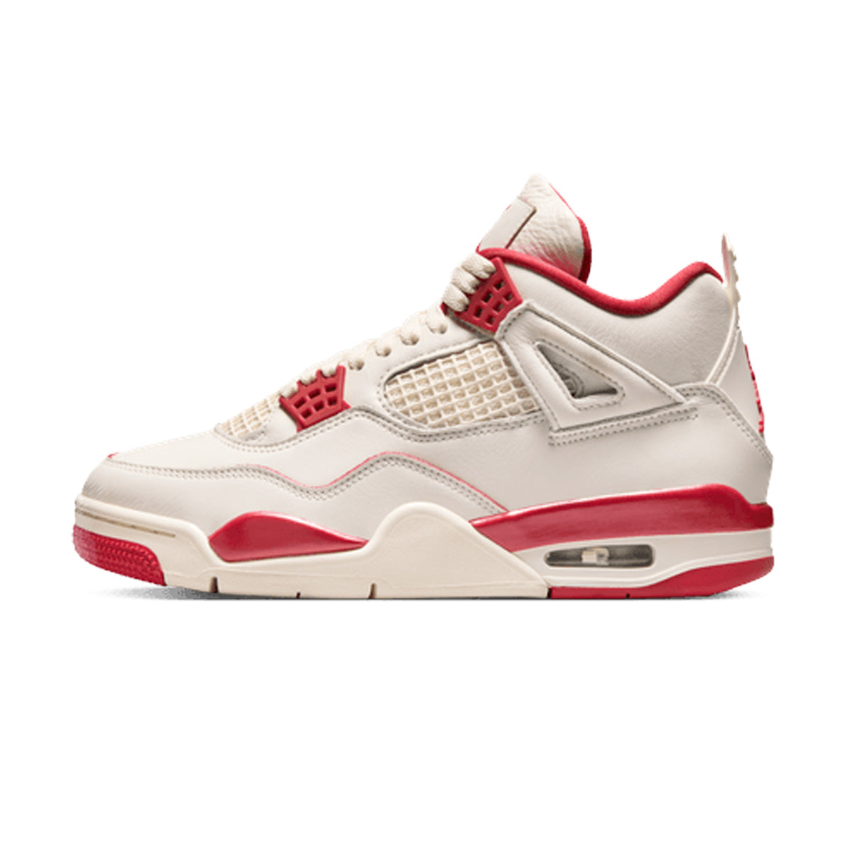 Wmns Air Jordan 4 Retro 'PALE IVORY/SIERRA RED/TOUGH RED'