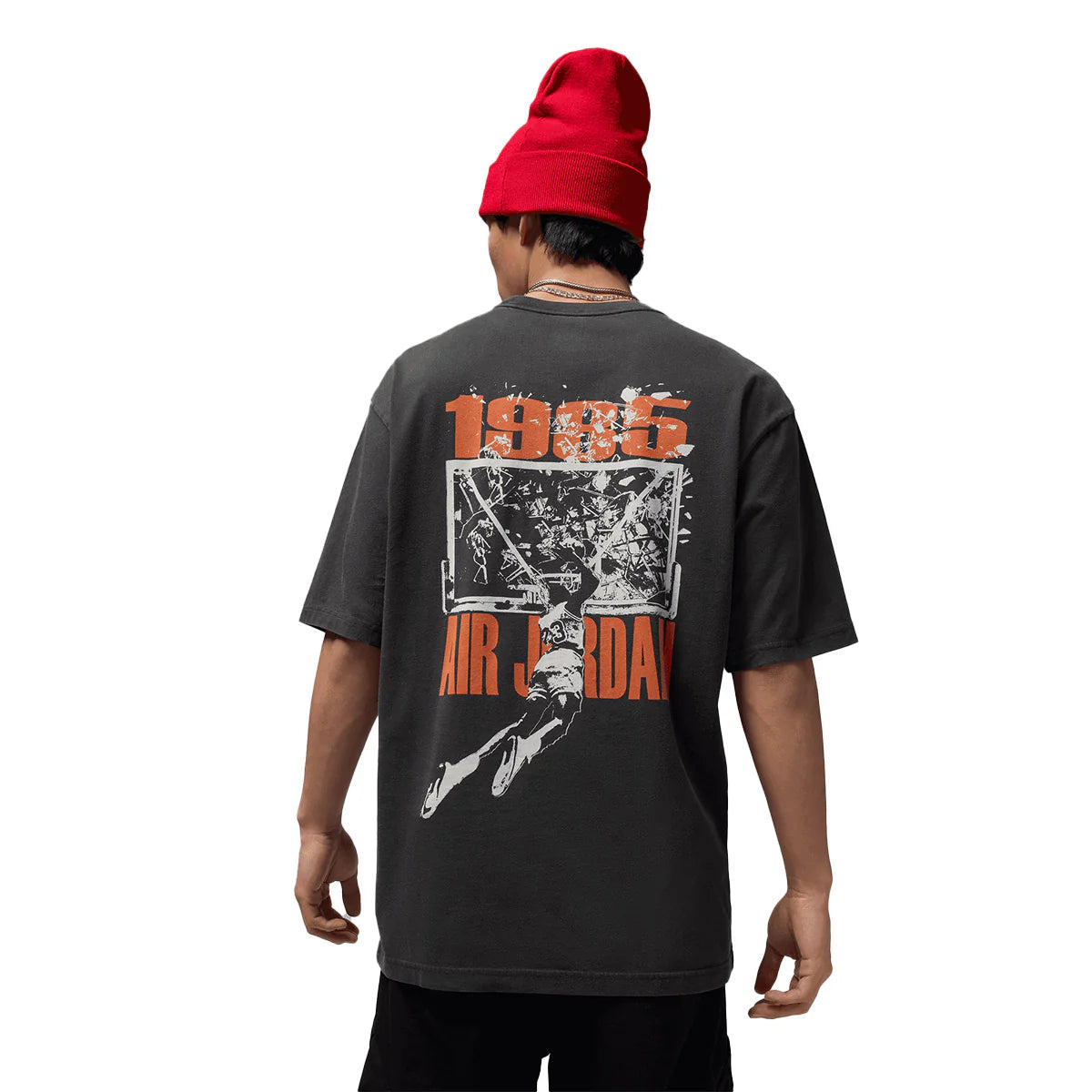 Brooklyn Men's Oversized Graphic T-Shirt 'Off Noir/Sail'