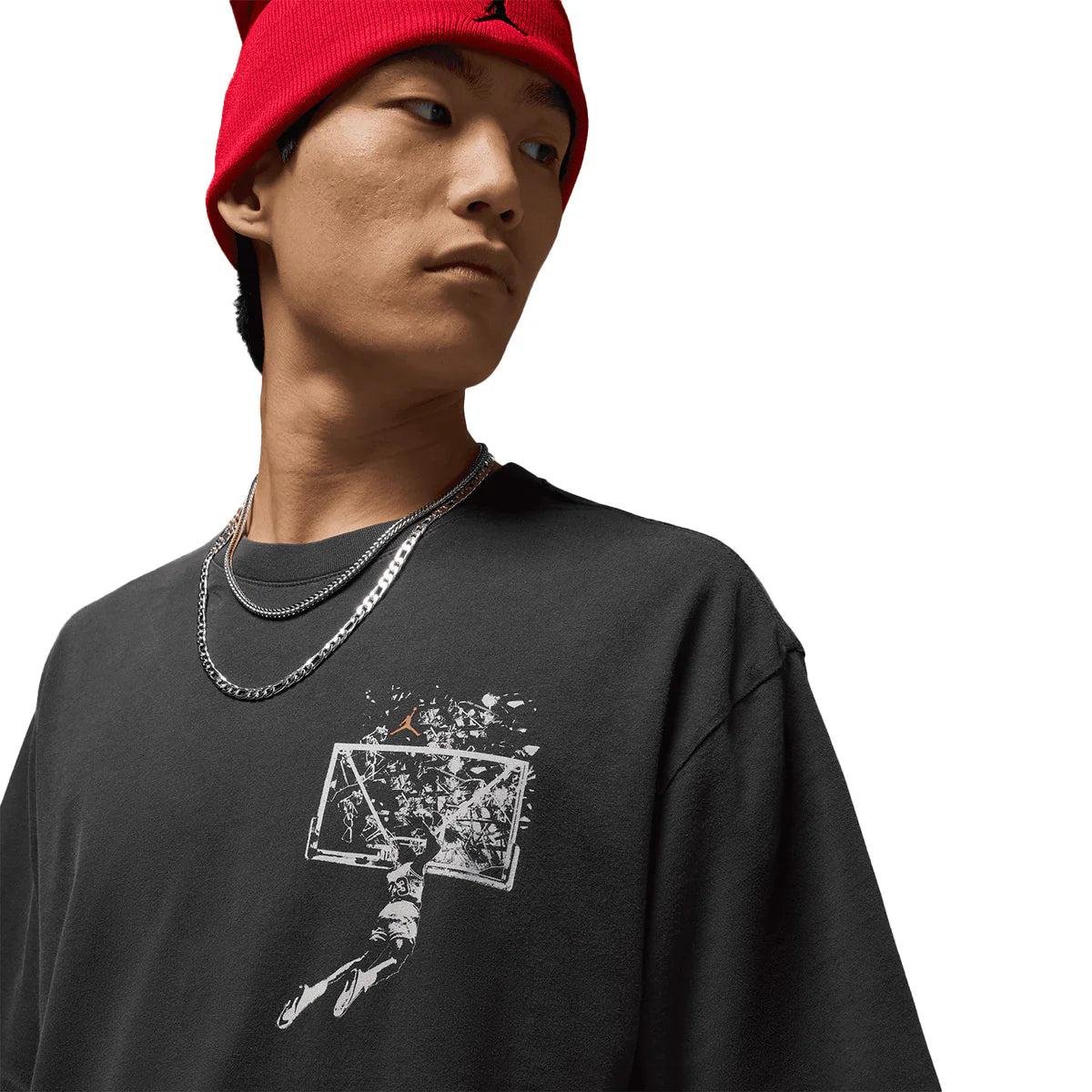 Brooklyn Men's Oversized Graphic T-Shirt 'Off Noir/Sail'