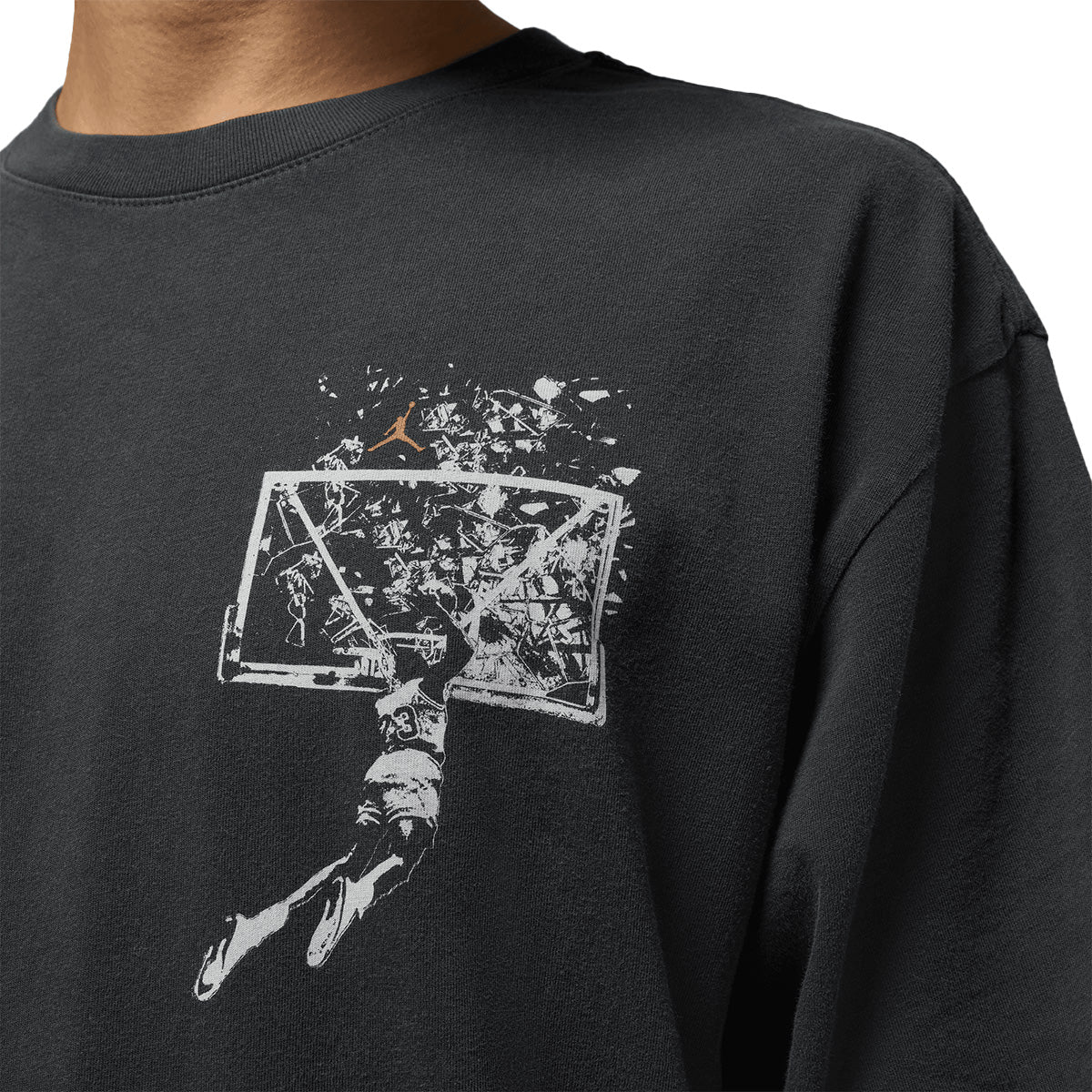 Brooklyn Men's Oversized Graphic T-Shirt 'Off Noir/Sail'