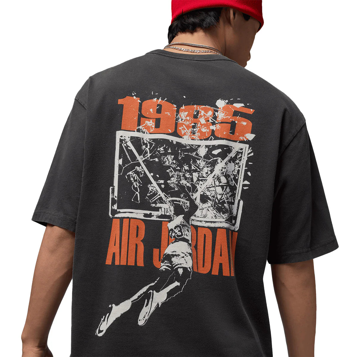 Brooklyn Men's Oversized Graphic T-Shirt 'Off Noir/Sail'