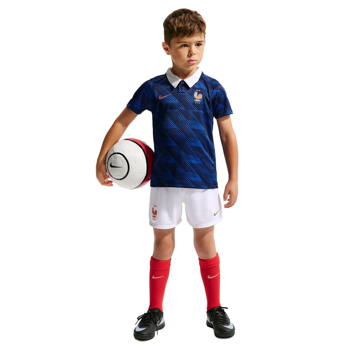 FFF 2026 Stadium Home Little Kids' Soccer 3-Piece Kit 'GAME ROYAL/METALLIC COPPER'