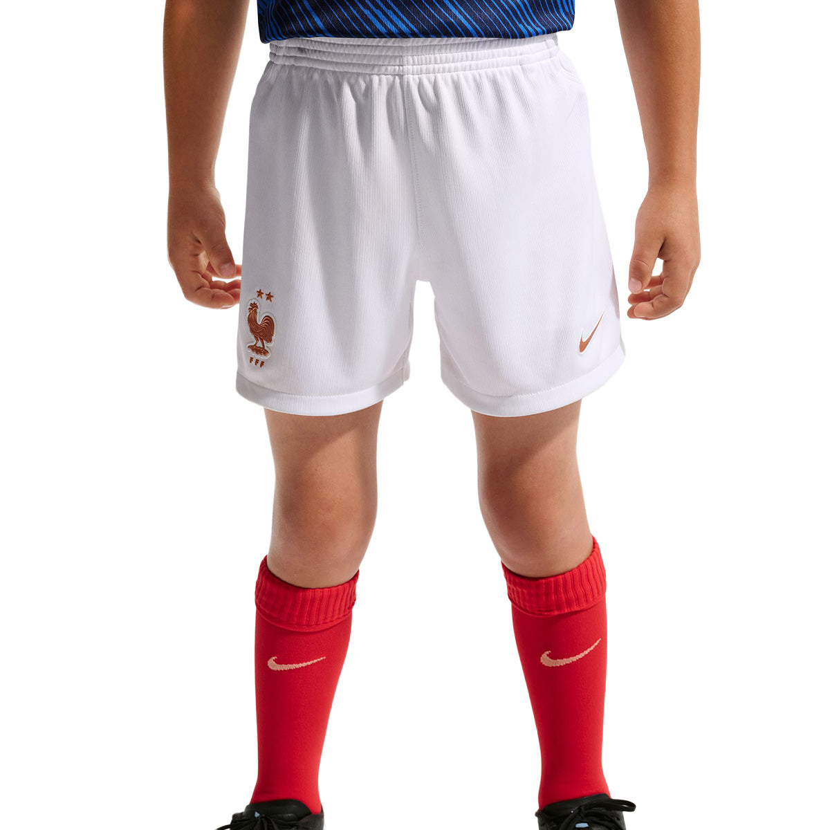 FFF 2026 Stadium Home Little Kids' Soccer 3-Piece Kit 'GAME ROYAL/METALLIC COPPER'