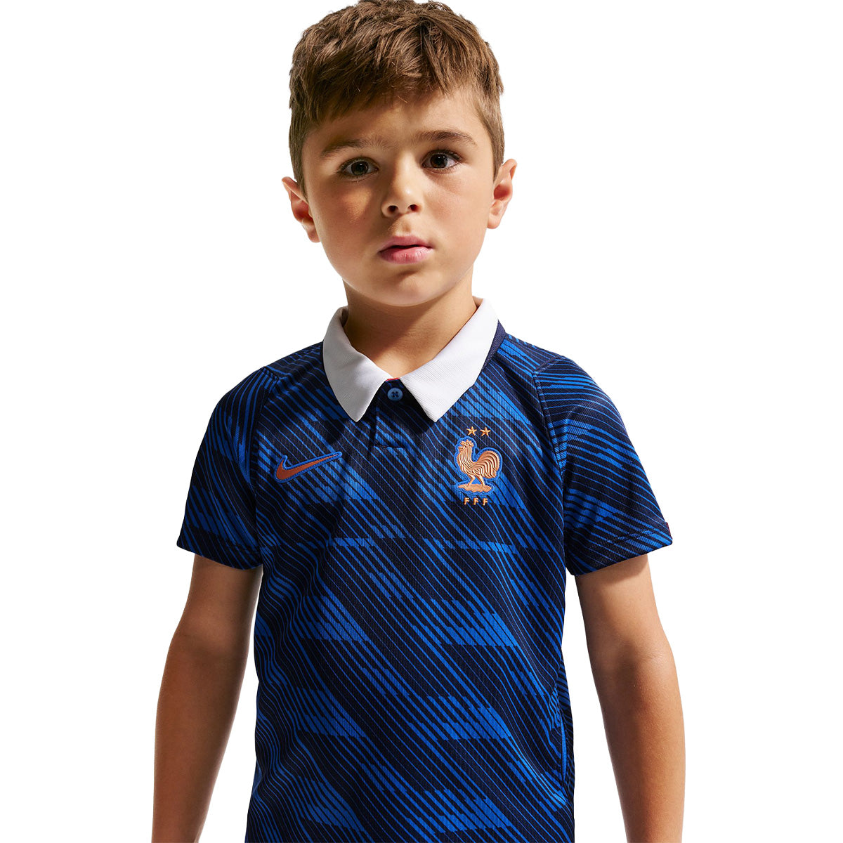 FFF 2026 Stadium Home Little Kids' Soccer 3-Piece Kit 'GAME ROYAL/METALLIC COPPER'