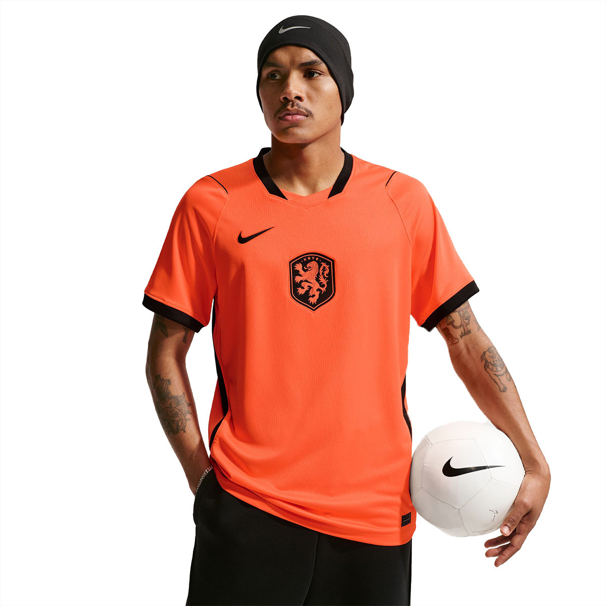 Netherlands 2026 Stadium Home Dri-FIT Soccer Jersey 'HYPER CRIMSON/BLACK'