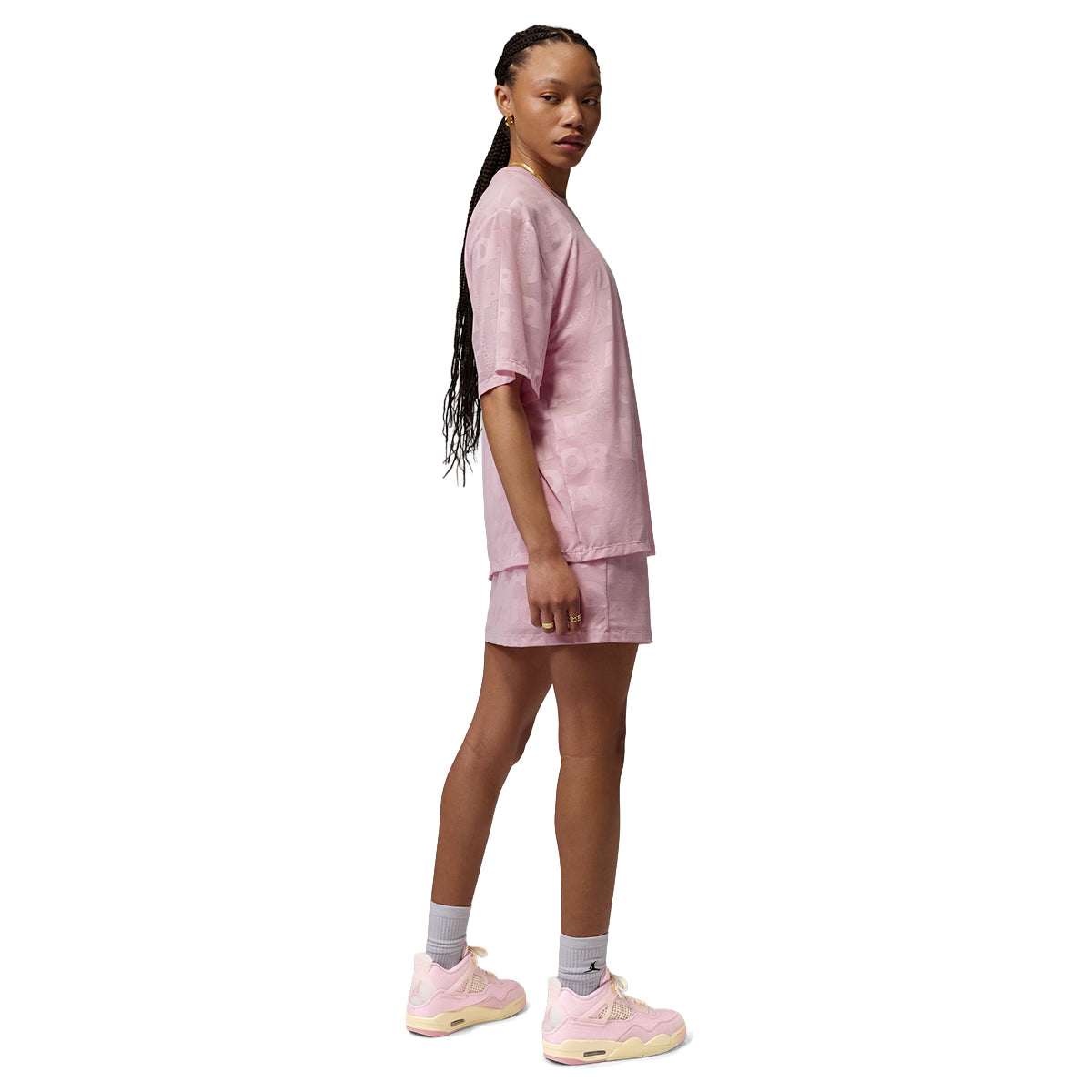 Wmns Air Jordan 4 Retro Pearl Pink/Iced Carmine'