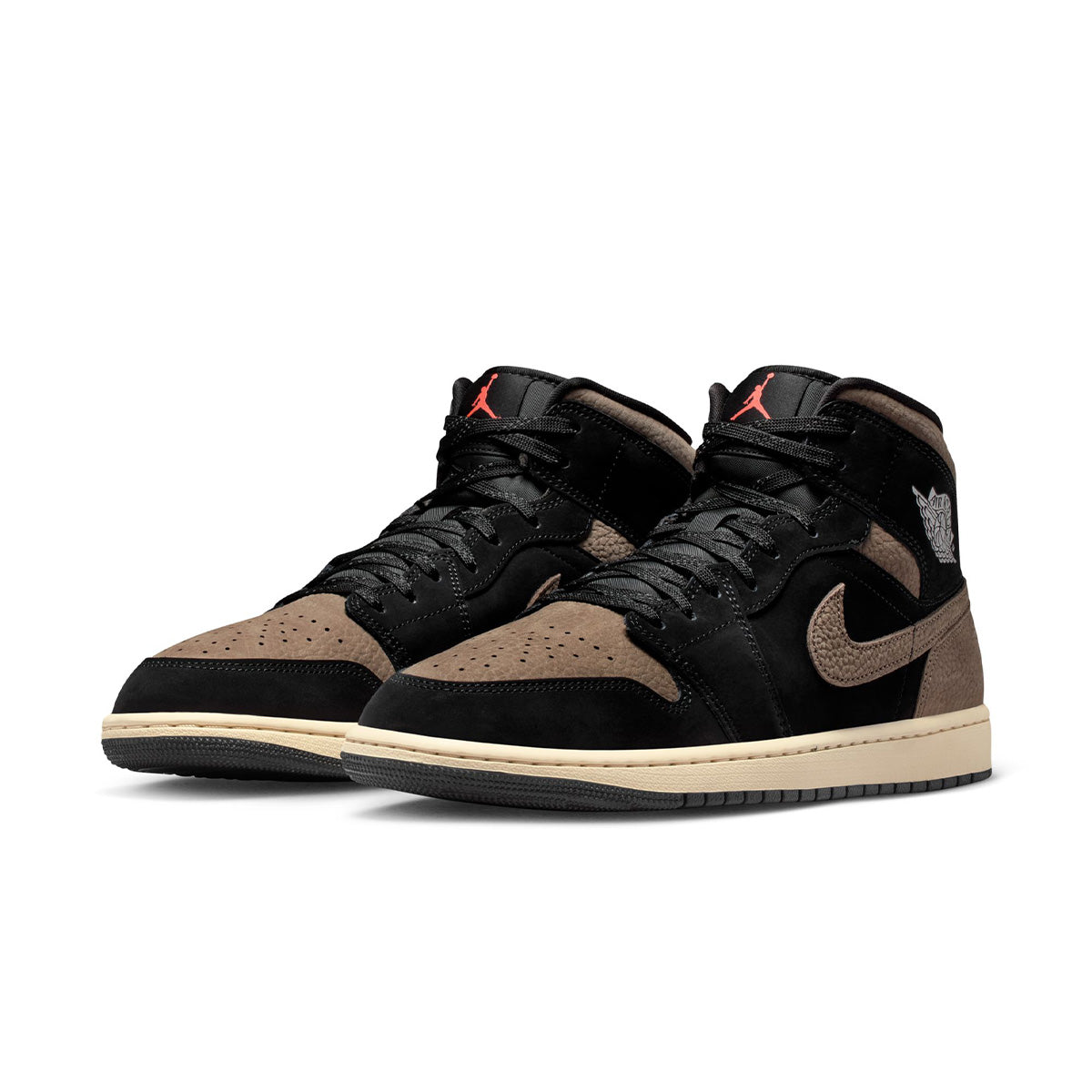 Air Jordan 1 Mid SE 'BLACK/OLIVE GREY-LT WILD MANGO'