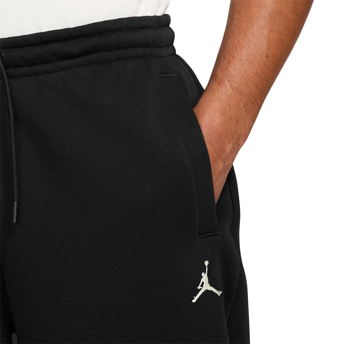 Brooklyn Fleece Men's Oversized Open-Hem Trousers 'Black/Sail'