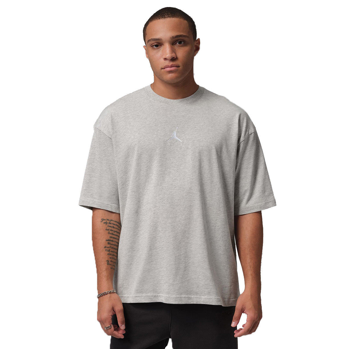 Jordan Flight Essentials Mens Oversized T-shirt 'GREY HEATHER/WHITE'