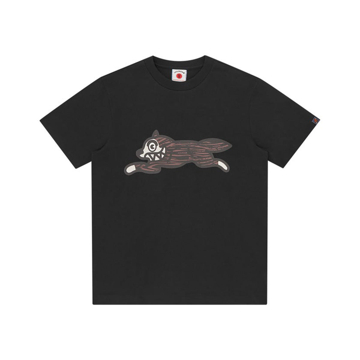 Woodgrain Running Dog Tee 'Black'