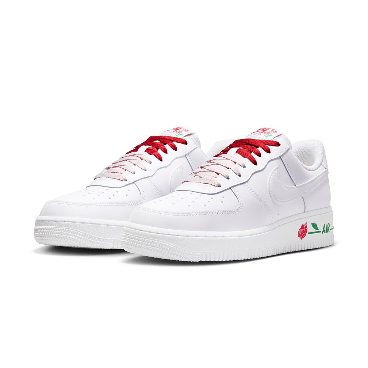 Wmns Air Force 1 '07 SE 'WHITE/WHITE/SPORT RED/PINE GREEN'