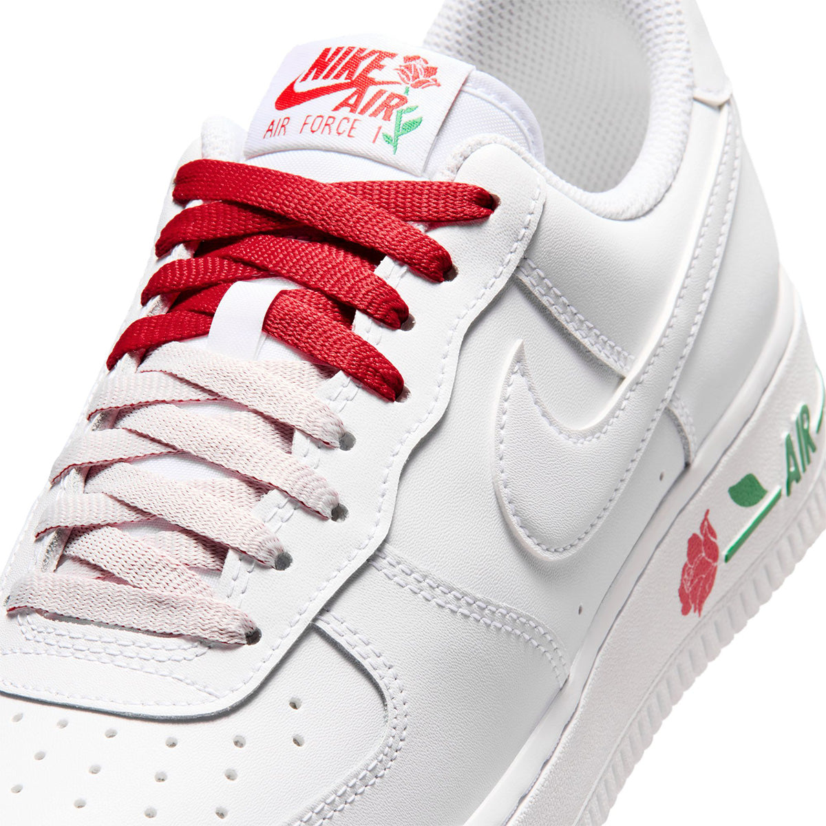 Wmns Air Force 1 '07 SE 'WHITE/WHITE/SPORT RED/PINE GREEN'