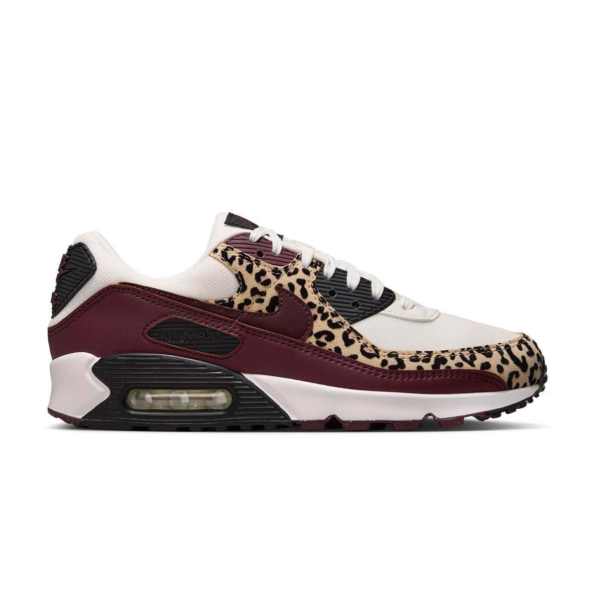 Wmns Air Max 90 'Sail/Black/Burgundy Crush'