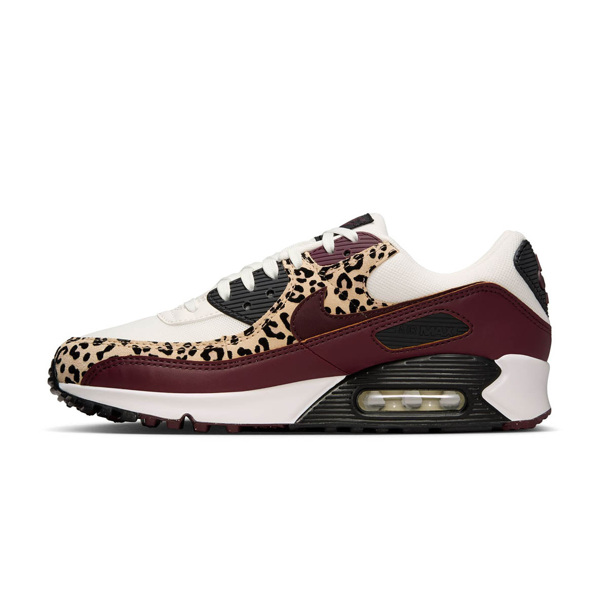 Wmns Air Max 90 'Sail/Black/Burgundy Crush'
