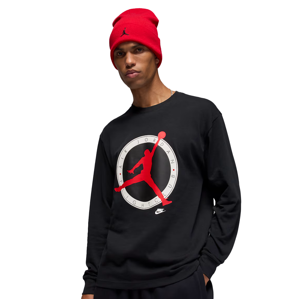 Jordan Flight Club Jordan Flight Club
Jordan Flight Club Men's Long-Sleeve T-Shirt 'Black/University Red'
