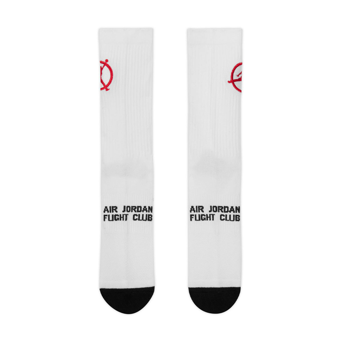 Jordan Flight Club Cushioned Crew Socks 'WHITE/BLACK/UNIVERSITY RED'