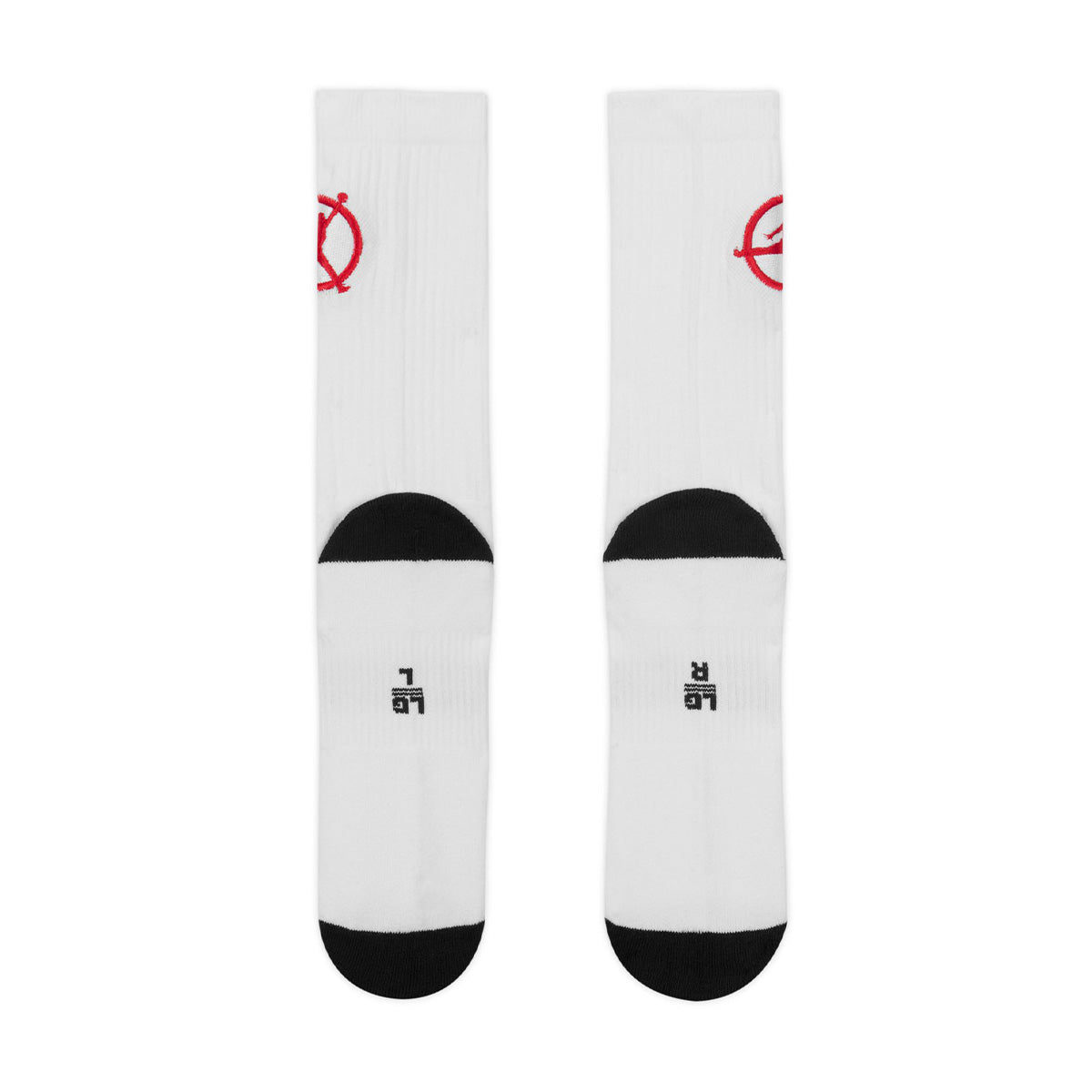 Jordan Flight Club Cushioned Crew Socks 'WHITE/BLACK/UNIVERSITY RED'