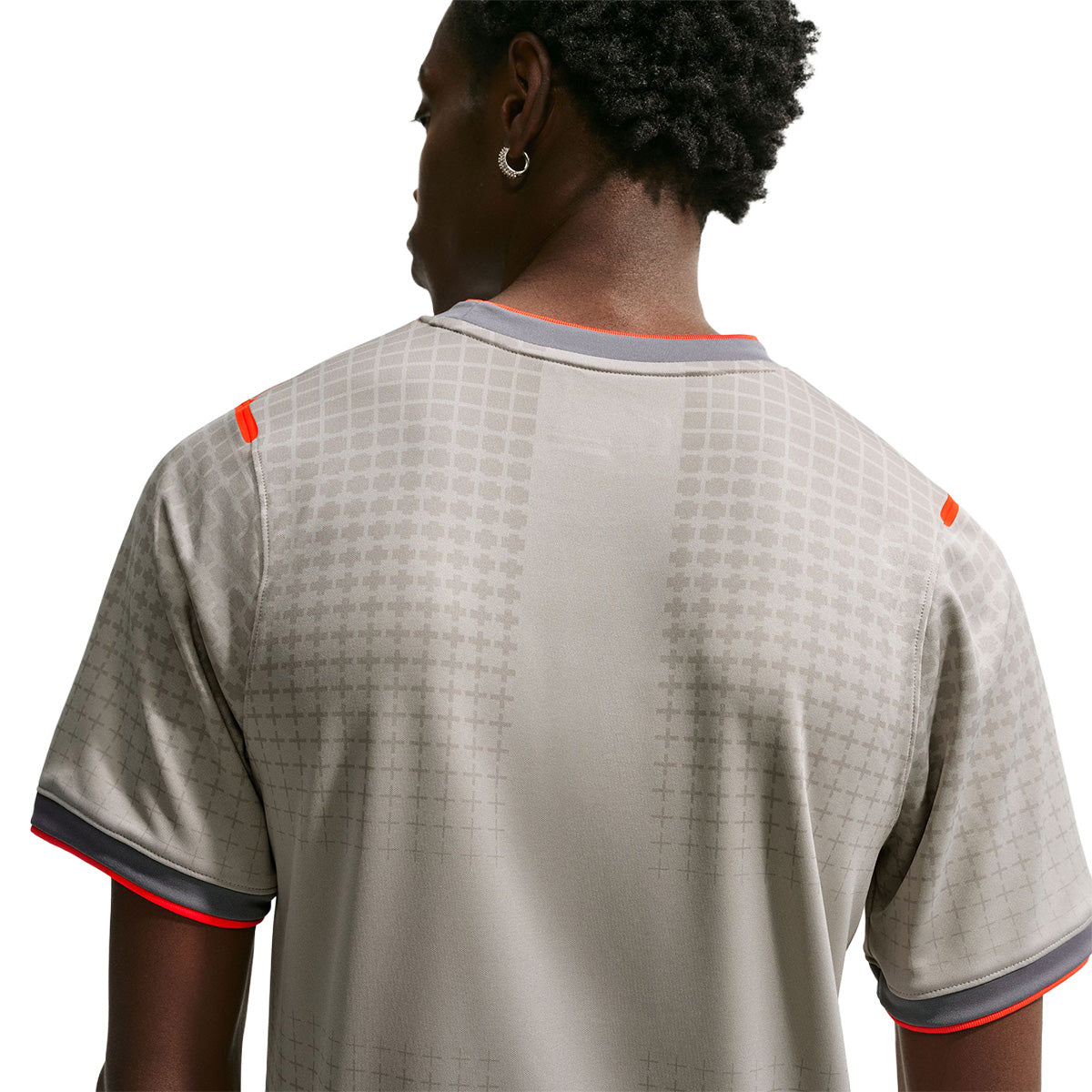 England + Palace Men's Academy Pro Short-Sleeve Soccer Top 'PEWTER GREY/BRIGHT CRIMSON'