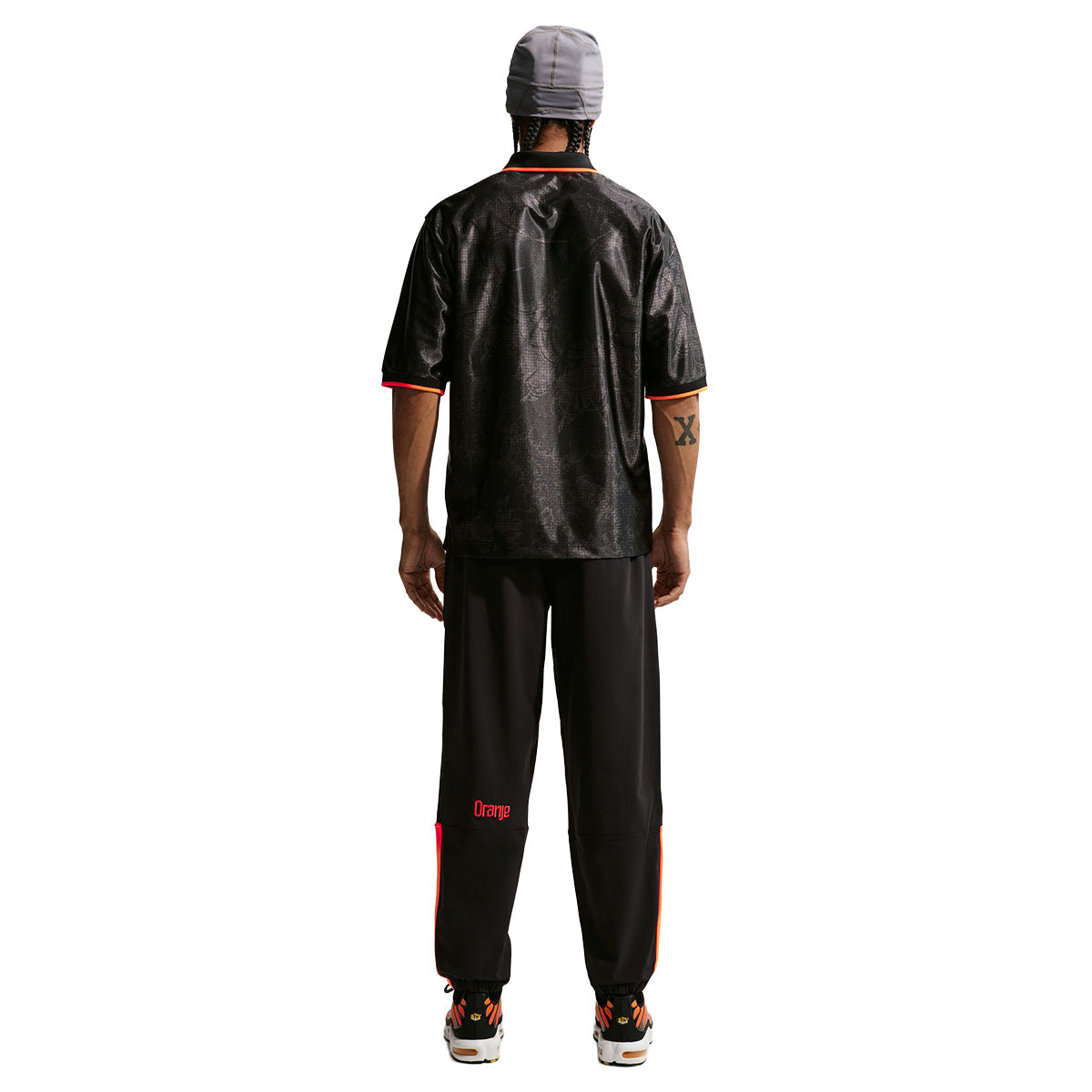 Netherlands Energy Dri-FIT Short-Sleeve Soccer Top 'BLACK/HYPER CRIMSON/HYPER CRIMSON'