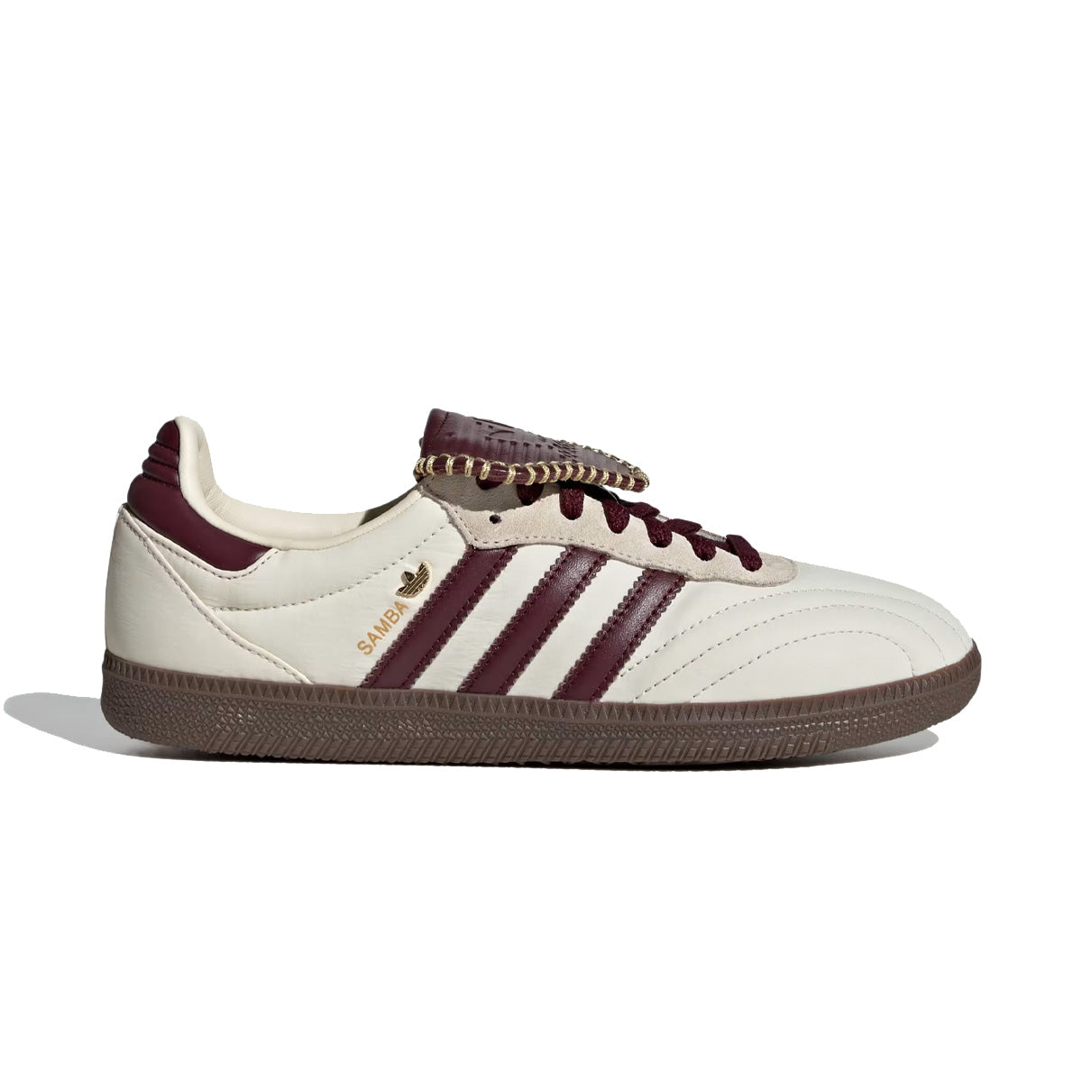 Wmns SAMBA LONG TONGUE 'Cream White / Maroon / Gold Metallic'