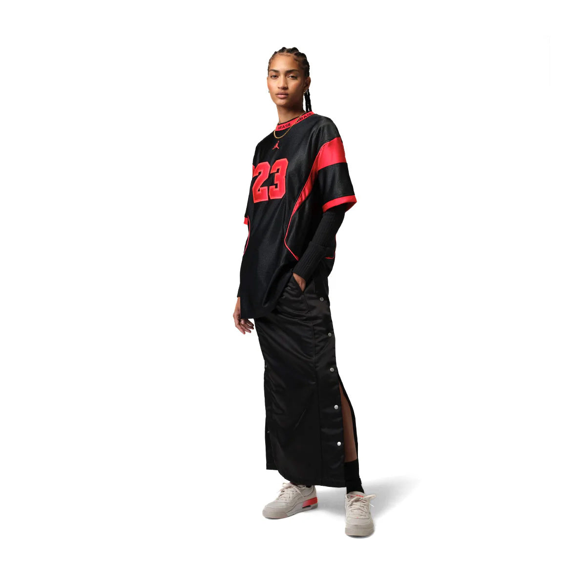 Wmns Brasil P6 Jersey Dress 'BLACK/UNIVERSITY RED'