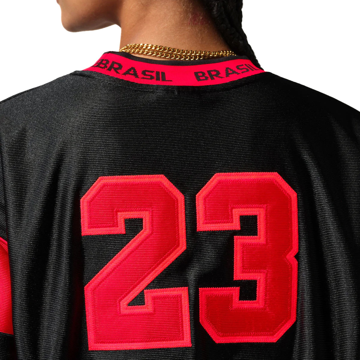 Wmns Brasil P6 Jersey Dress 'BLACK/UNIVERSITY RED'
