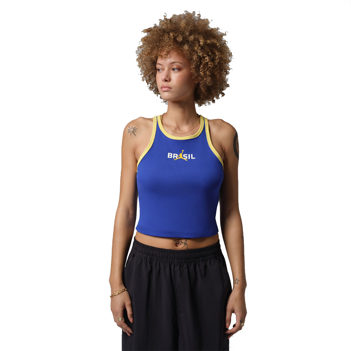 Wmns Brasil P6 Sleeveless Tank 'OLD ROYAL/YELLOW PULSE'