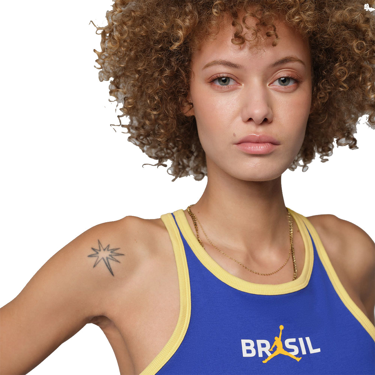 Wmns Brasil P6 Sleeveless Tank 'OLD ROYAL/YELLOW PULSE'