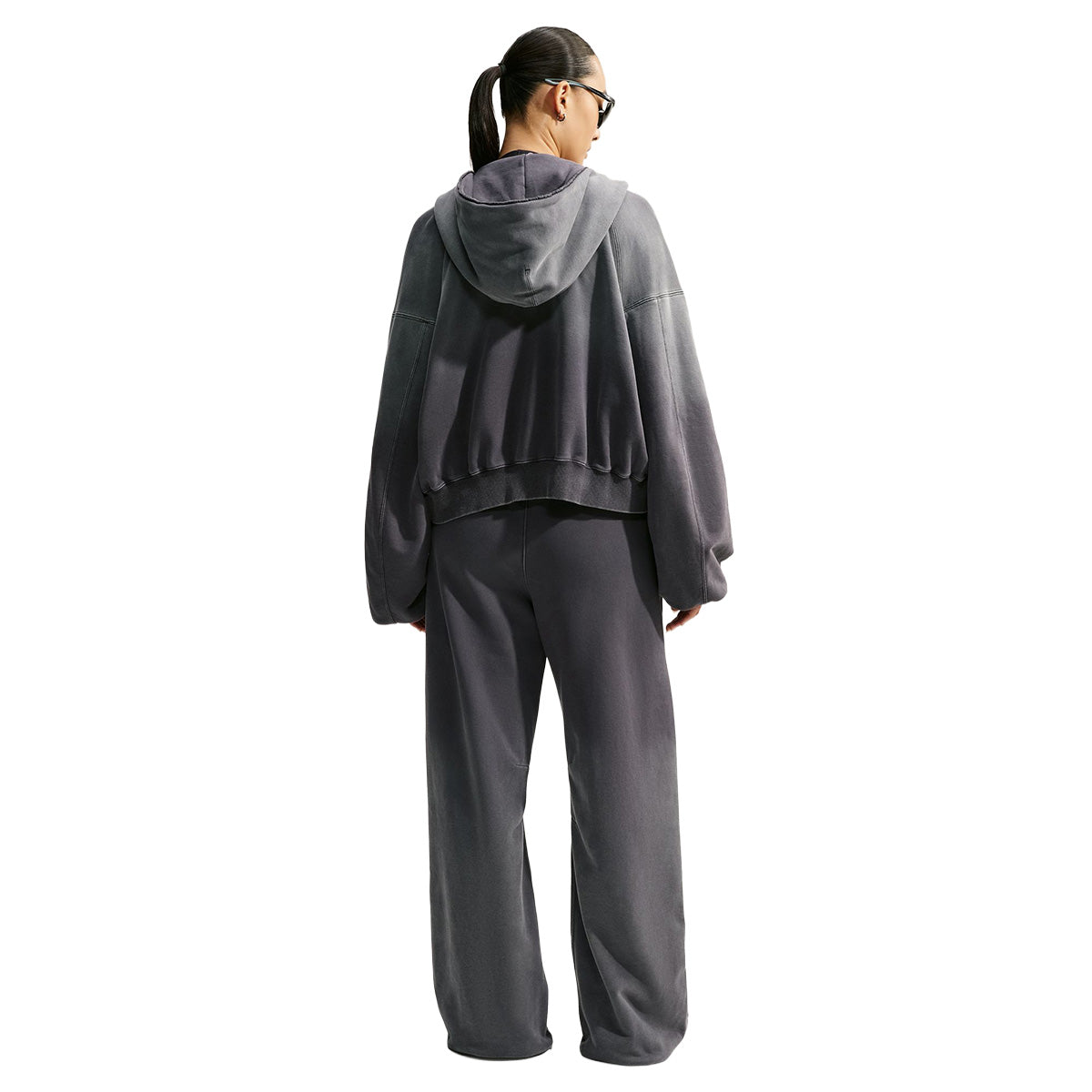 Energy Wmns studio fleece hoodie 'Black'