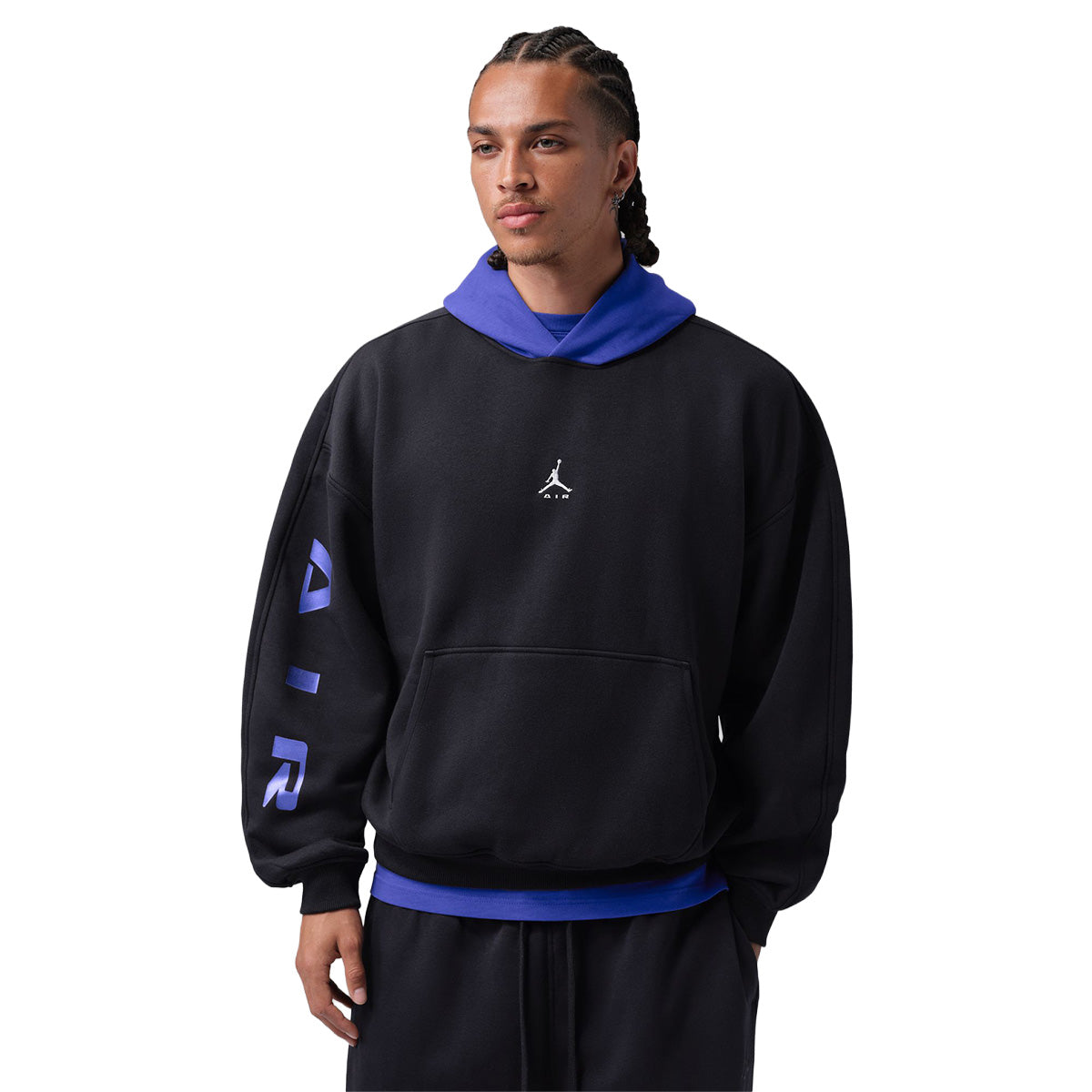 Jordan Brooklyn Mountainside Pullover Hoodie 'BLACK/LIGHT CONCORD/WHITE'
