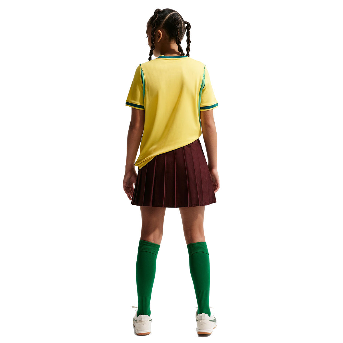 Big Kids' Brasil Dri-FIT Soccer Jersey 'CANARY/LIGHT MENTA/GEODE TEAL'