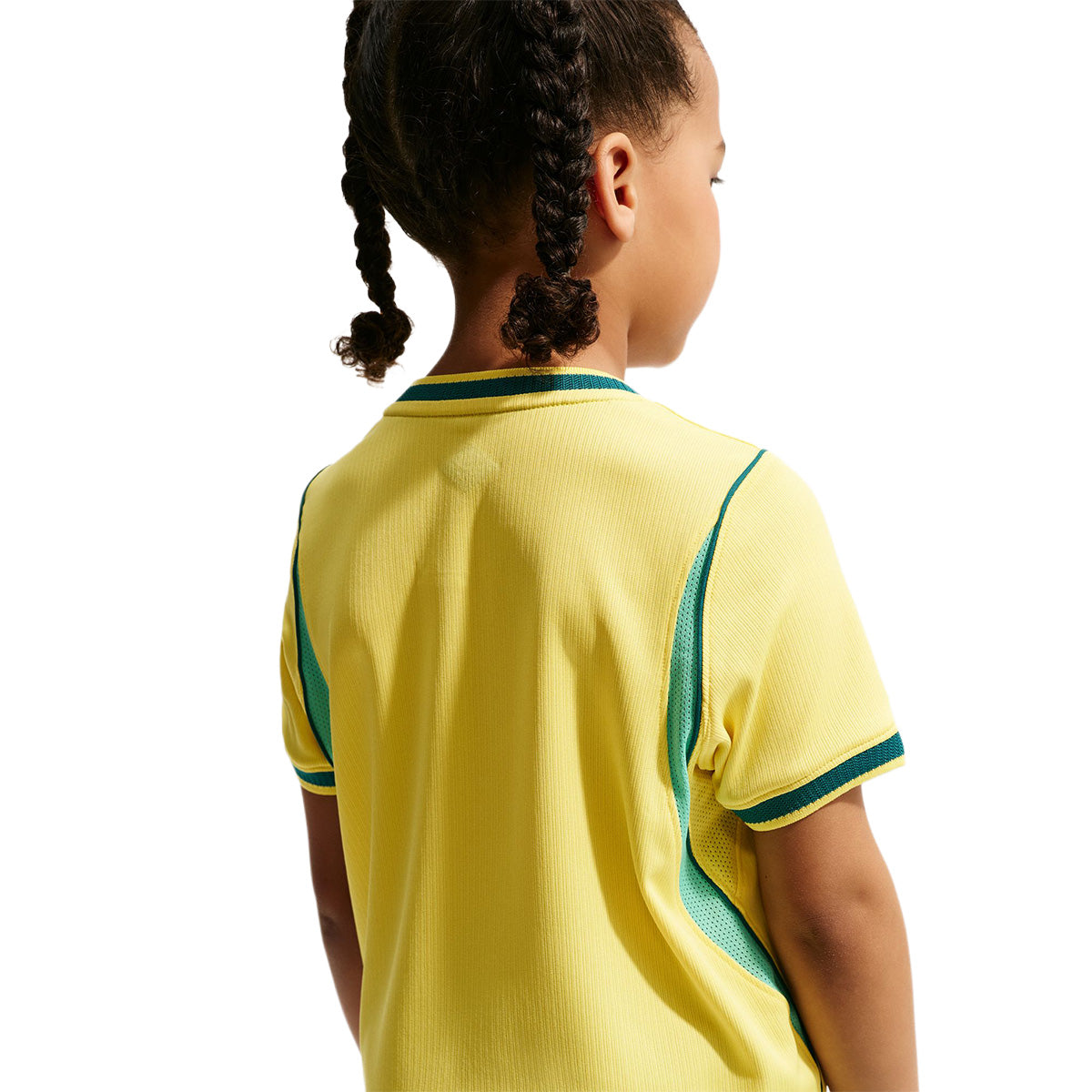 Brazil 2026 Stadium Home Little Kids' Soccer 3-Piece Kit 'CANARY/LIGHT MENTA/GEODE TEAL'