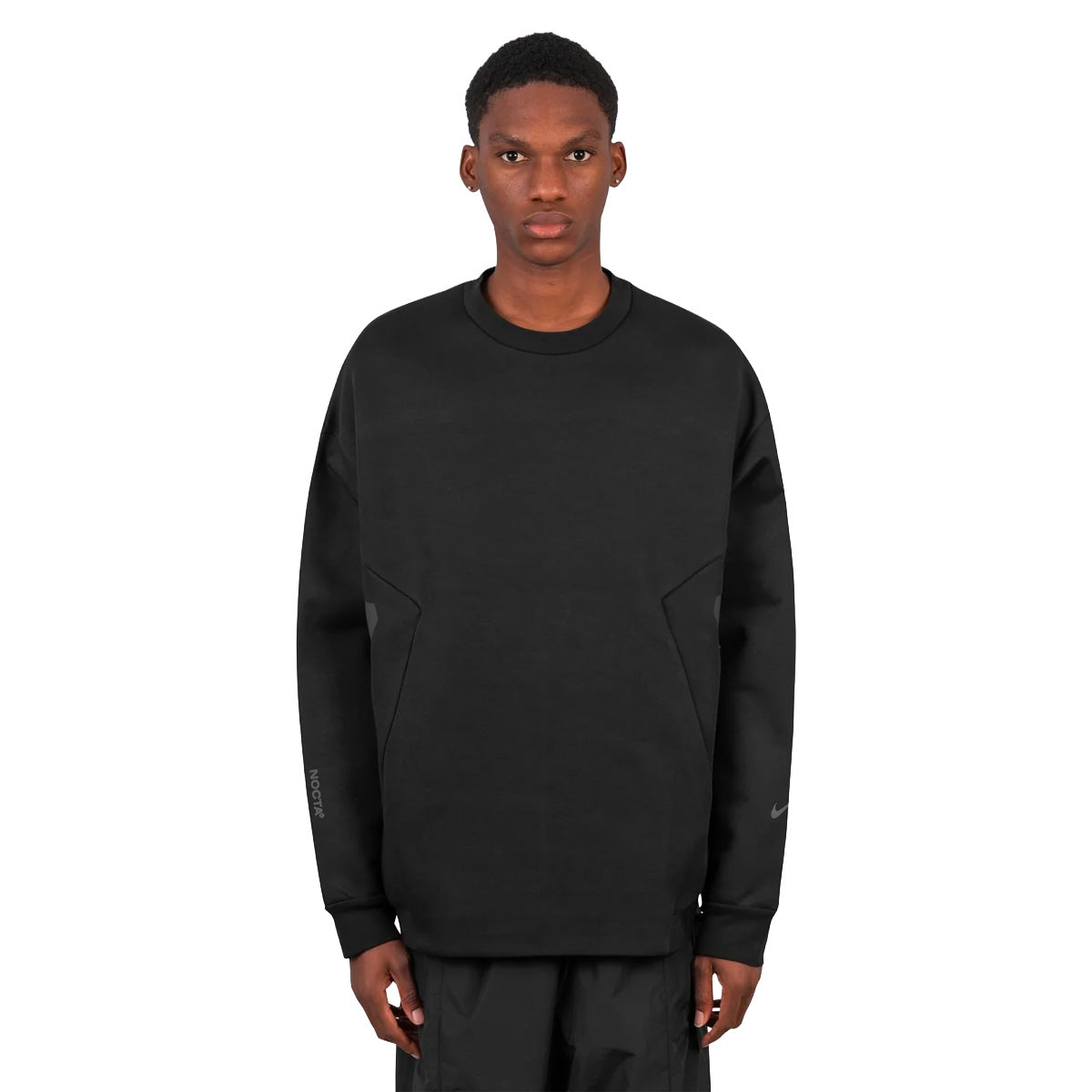 '+ NOCTA Men's Trapeziud-Cut Crew-Neck Pullover 'BLACK/REFBLK'
