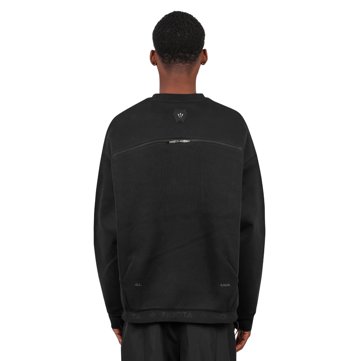 '+ NOCTA Men's Trapeziud-Cut Crew-Neck Pullover 'BLACK/REFBLK'