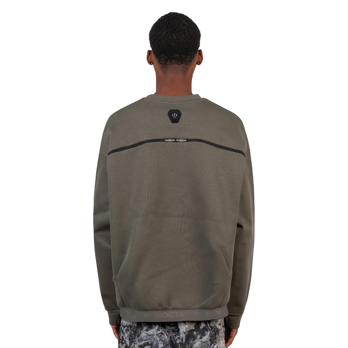 '+ NOCTA Men's Trapeziud-Cut Crew-Neck Pullover 'TWILIGHT MARSH/REFBLK'