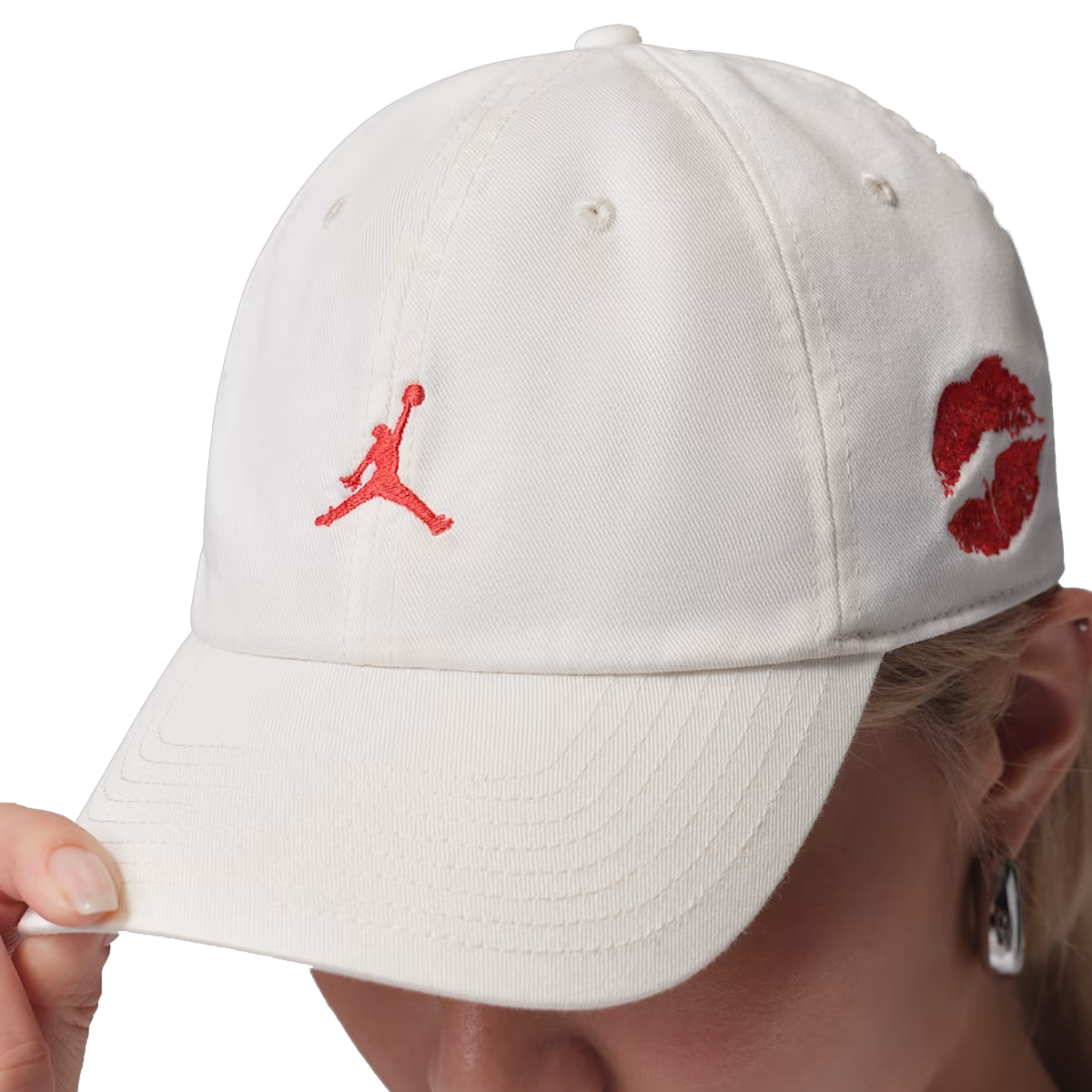 Jordan Club Unstructured Cap 'Sail/Chile Red'