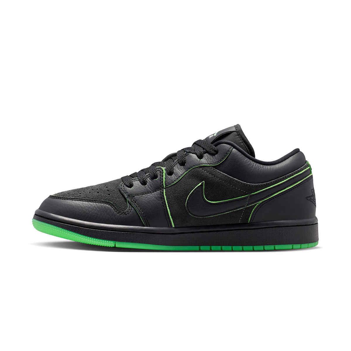 Air Jordan 1 Low SE 'BLACK/BLACK/SCREAM GREEN/DK SMOKE GREY'