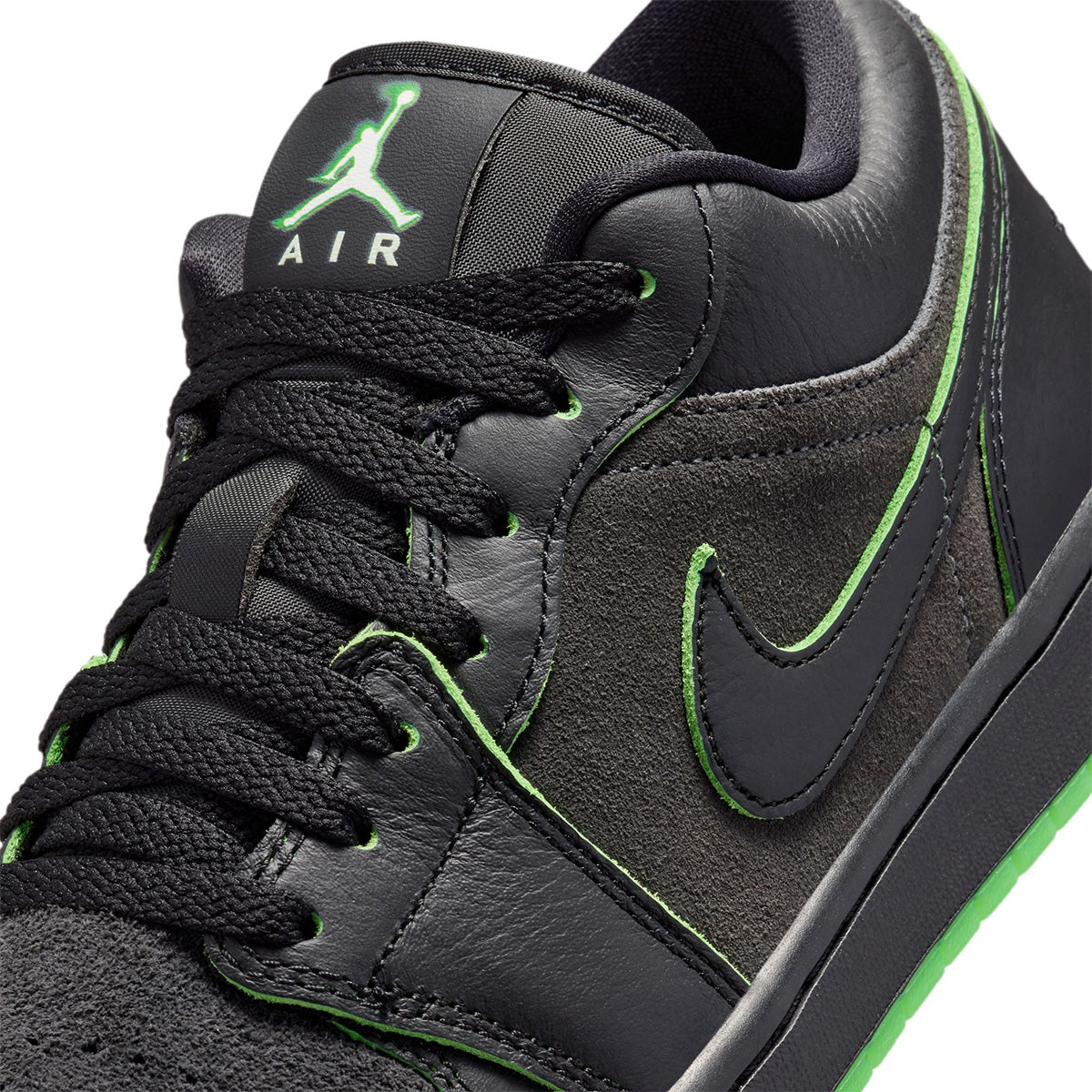 Air Jordan 1 Low SE 'BLACK/BLACK/SCREAM GREEN/DK SMOKE GREY'