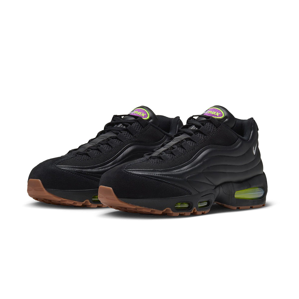 Air Max 95 Big Bubble Premium 'BLACK/WHITE/GUM MED BROWN/VOLT'