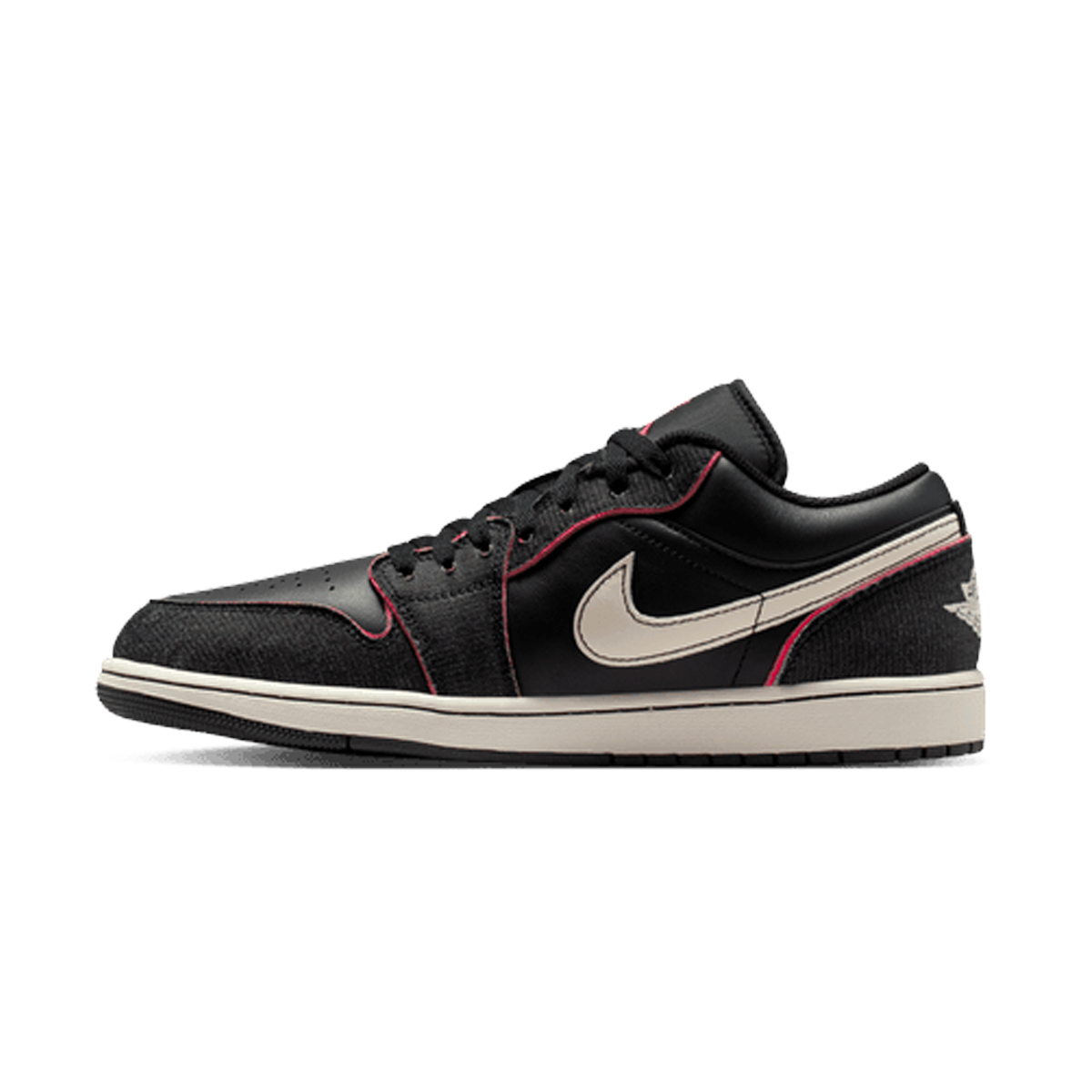 Air Jordan 1 Low SE 'Black/Black/Racer Pink/Pale Ivory'