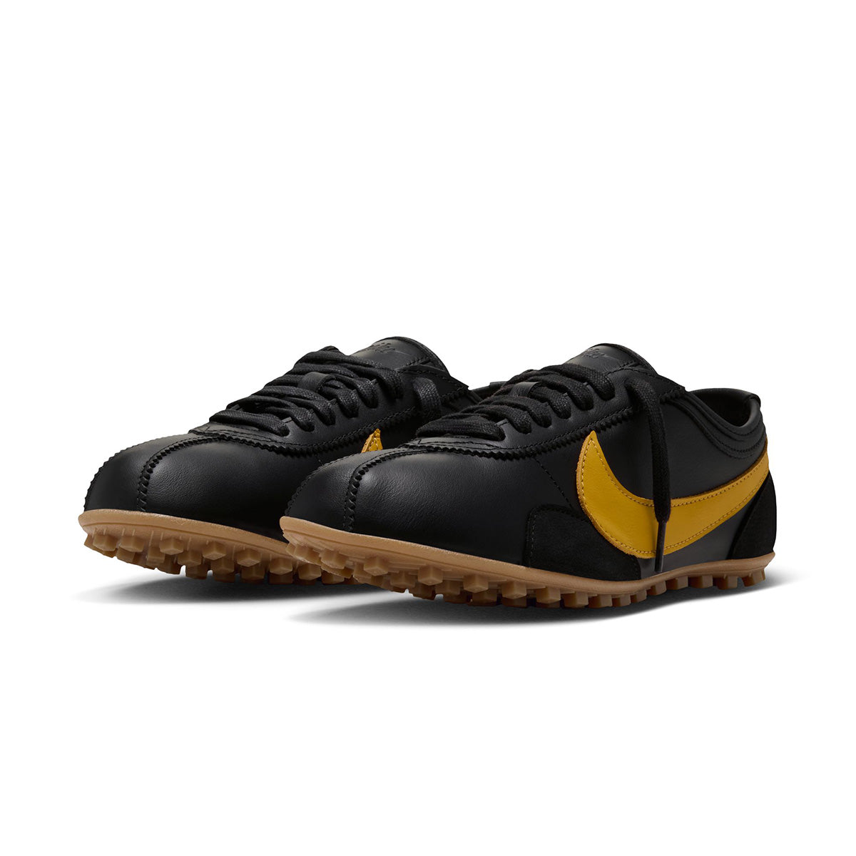 Wmns Moon Shoe OG Leather 'BLACK/YELLOW OCHRE/GUM LIGHT BROWN'